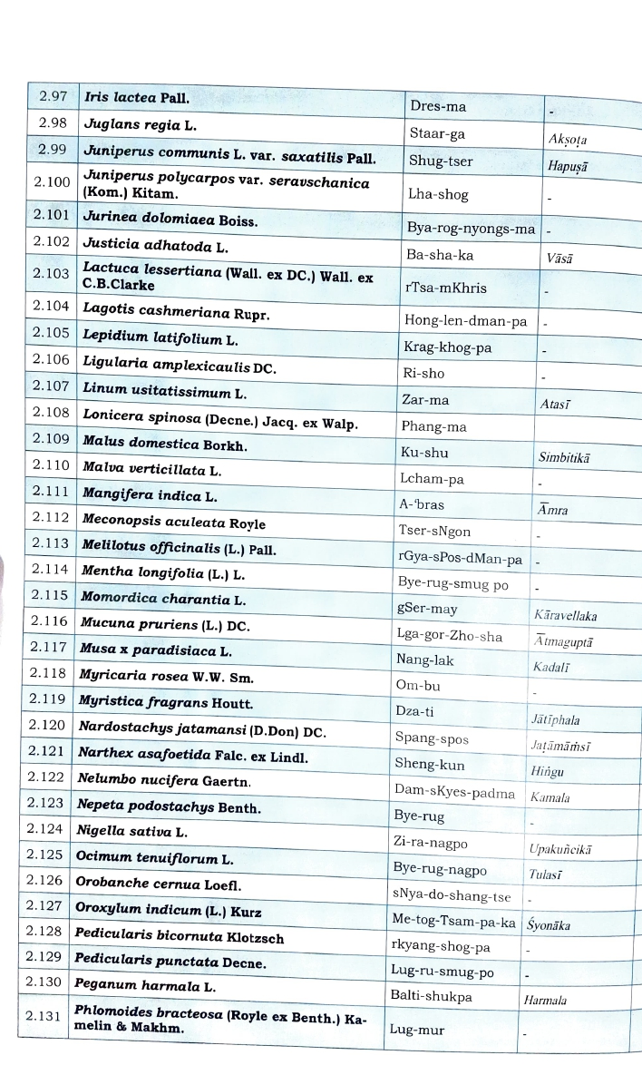 Select Flora of Medicinal Improtance in Sowa-Rigpa and Ayurveda - Image 6